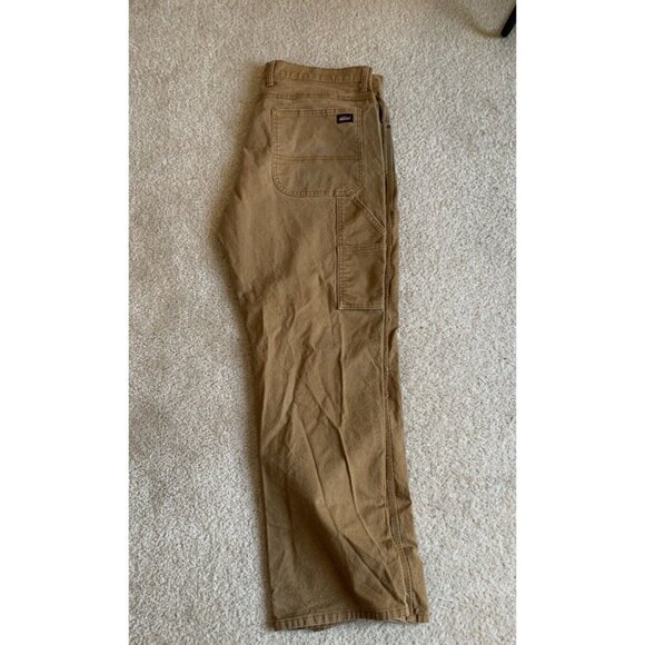 Dickies Pants Mens 38x32 Mustard Carpenter Relaxed Fit Grunge Workwear Canvas - Picture 6 of 10